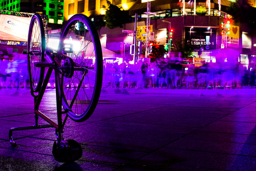 Bike with street lights
